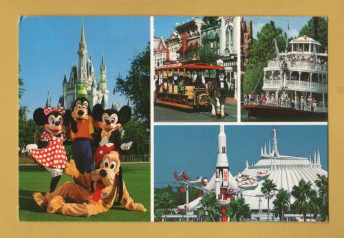 `Walt Disney World - Magic Moments in the Magic Kingdom`- Postally Used-1989 - Walt Disney Postcard.