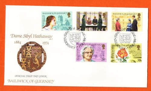 Bailiwick Of Guernsey - FDC - 1984 - Dame Sibyl Hathaway 1884-1974 Issue - Official First Day Cover
