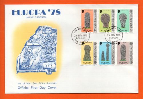 Isle Of Man - FDC - 1978 - `Europa (Manx Crosses)` Post Office Issue - Official First Day Cover