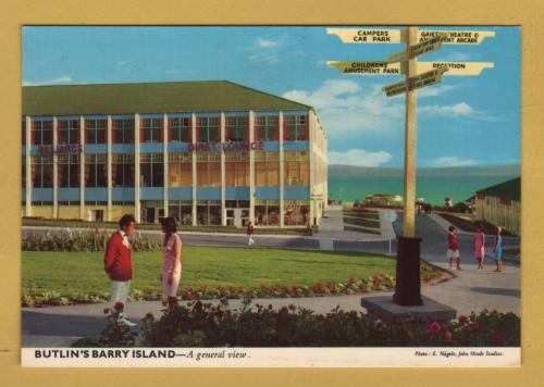 `BUTLIN`S Barry Island - A General View`- Postally Unused - John Hinde Postcard.