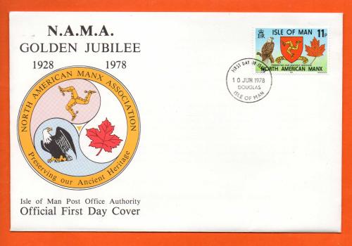 Isle Of Man - FDC - 1978 - `N.A.M.A Golden Jubilee` Post Office Issue - Official First Day Cover