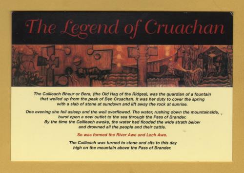 `The Mural in the Machine Hall - The Legend of Cruachan`- Postally Unused - Scottish Power Postcard.