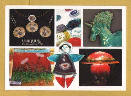 `UNIQUE - Jewellery & Gifts - UNIQUE - Arts & Crafts`- Postally Unused - Shop Postcard.