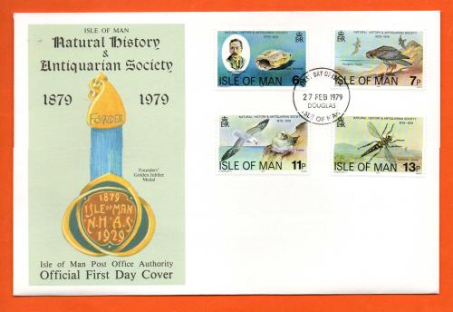 Isle Of Man - FDC - 1979 - `Natural History & Antiquarian Society 1879-1979` Post Office Issue - Official First Day Cover