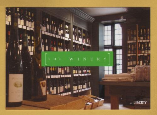 `THE WINERY at Liberty - Most Innovative Wine Merchant`- Postally Unused - Shop Postcard.