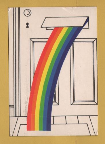 `Rainbow`s End by Patrick Hughes - Angela Flowers Gallery, London`- Postally Used-1986 - Artists` Cards Postcard.