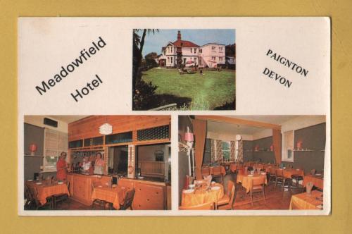 `Meadowfield Hotel - Paignton - Devon` - Postally Unused - Photo Litho Postcard.