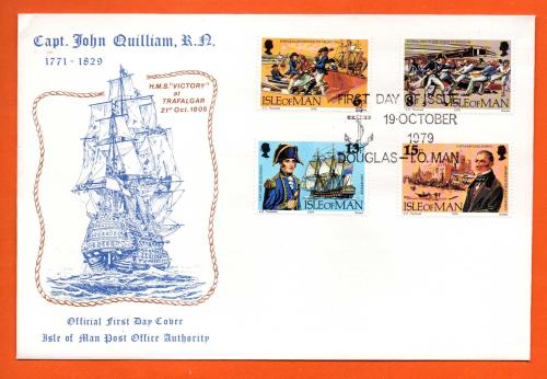 Isle Of Man - FDC - 1979 - `Capt. John Quilliam. R.N.` Post Office Issue - Official First Day Cover