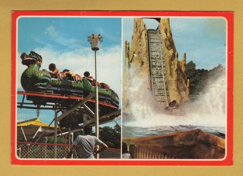`Mini Dragon Coaster and Log Flume, Drayton Manor`- Postally Used-1985 - E.T.W.Dennis Postcard.