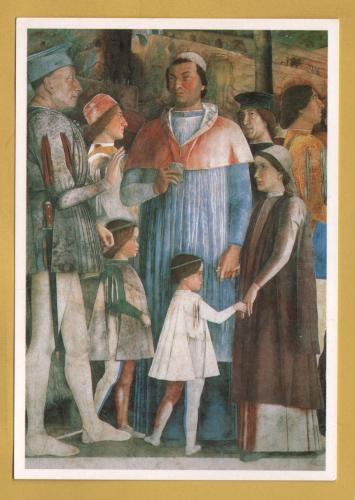 `The House of Ludovico Gonzaga Bridegroom Decorated Wall and His Son by Andrea Mantegna` - Postally Unused - Electa Postcard.