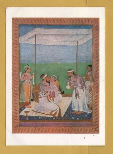 `The Emperor Shah Jahan with his Son Dara Shikoh, c1621 by Nanha` - Postally Unused (although there is a message to the rear) - V&A Museum Postcard.
