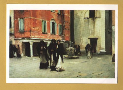 `Leaving Church, Campo San Canciano, Venice by John Singer Sargent` - Postally Unused - Tate Gallery Postcard.