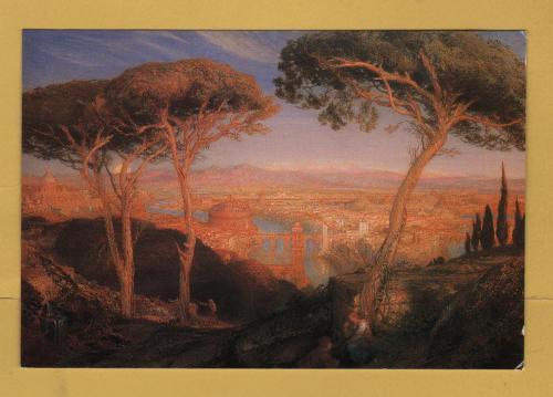`The Golden City: Rome From Janiculum by Samuel Palmer` - Postally Unused (although message written to rear) - National Gallery of Victoria Postcard.
