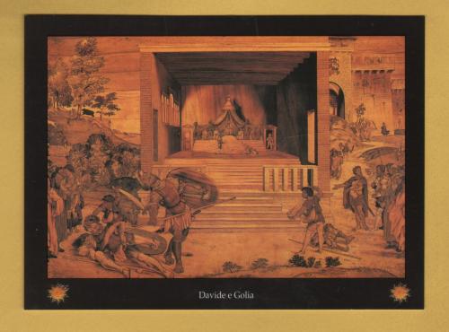 `Basilica of St Mary Major - `David and Goliath` by Lorenzo Lotto` - Postally Unused - Basilica of St Mary Major Postcard.