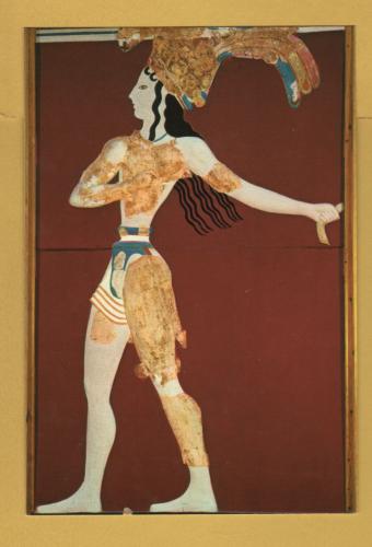 `Heraklion Museum - `The Priest King or Prince` - Coloured Relief from Knossos (16th cent. B.C)` - Postally Unused - Hannibal Postcard.