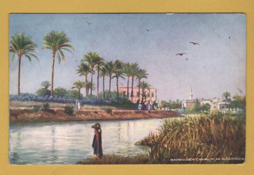 `Picturesque Egypt - `Mahmoudieh Canal, Near Alexandria` - Oilette - 7203` - Postally Unused - Raphael Tuck & Sons Postcard.