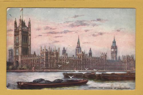 `London - `London, The Houses of Parliament` - Oilette - 7219` - Postally Unused - Raphael Tuck & Sons Postcard.