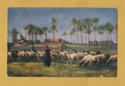 `Picturesque Egypt - `Bedouin Shepherds, near Cairo` - Oilette - 7202` - Postally Unused - Raphael Tuck & Sons Postcard.