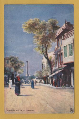 `Picturesque Egypt - `Pompey`s Pillar, Alexandra` - Oilette - 7203` - Postally Unused - Raphael Tuck & Sons Postcard.