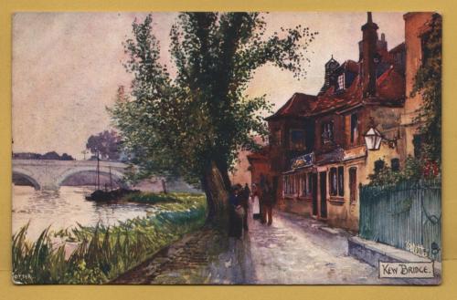 `Picturesque Counties Series l - Middlesex - `Kew Bridge` - Oilette - 7127` - Postally Unused - Raphael Tuck & Sons Postcard.