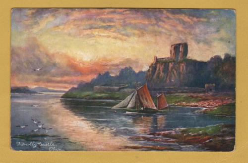 `Scottish Castles - `Dunolly Castle, Oban` - Oilette - 7181` - Postally Unused - Raphael Tuck & Sons Postcard.