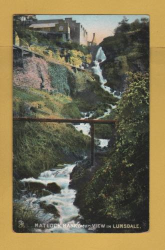 `Matlock Bank Series - `Matlock Bank (near). View in Lumsdale` - Chromette - 4919` - Postally Unused - Raphael Tuck & Sons Postcard.