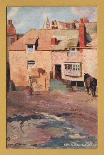 `Quaint Corners Series - `Down-Along, St Ives, Cornwall` - Oilette - 6249` - Postally Unused - Raphael Tuck & Sons Postcard.