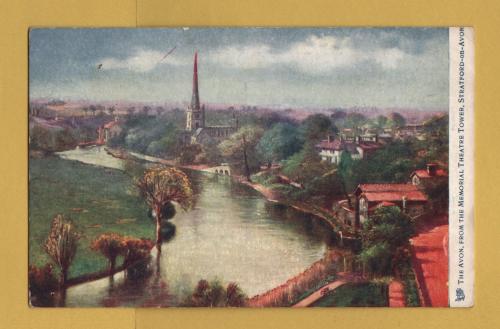 `Stratford-On-Avon Series - `The Avon, From The Memorial Theatre Tower, Stratford-On-Avon` - Oilette - 774` - Postally Unused - Raphael Tuck & Sons Postcard.