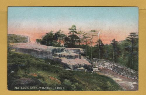 `Matlock Bank Series - `Matlock Bank, Wishing Stone` - Chromette - 4919` - Postally Unused - Raphael Tuck & Sons Postcard.