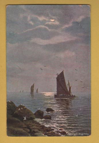 `Moonlight Stonehaven` - Postally Unused - S.Heidelsheimer Postcard.