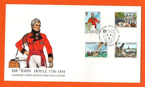 Bailiwick Of Guernsey - FDC - 1984 - Sir John Doyle 1756-1834 Issue - Official First Day Cover