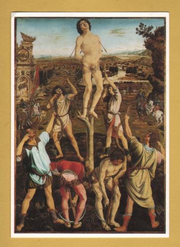 `Alterpiece: The Martyrdom of Saint Sebastian by Antonio and Piero Del Pollaiuolo` - Postally Unused - National Gallery Postcard.