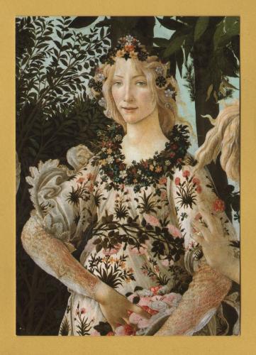 `Florence - Uffizi - `Spring (detail): The Hour of Spring by Sandro Botticelli`` - Postally Unused - Nova LVX Postcard.