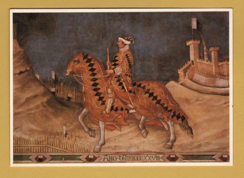 `Siena - Town Hall - `Guido Riccio from Fogliano by Simone Martini`` - Postally Unused - Il Duomo Postcard.