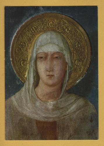 `Assisi - Basilica of St Francis (Lower Church) - `St Clare (St. Martini)`` - Postally Unused - Plurigraf Terni Postcard.