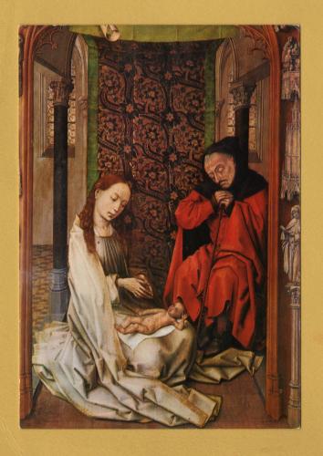 `Granada - Royal Chapel - `The Nativity by Roger Van der Weyden, 15th cent.`` - Postally Unused - Zerkowitz Postcard.