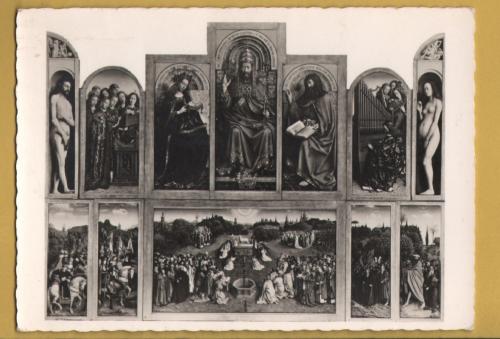 `St Bavon - The Mystic Lamb, Ghent by H&J Van Eyck` - Postally Unused - NELS Postcard.