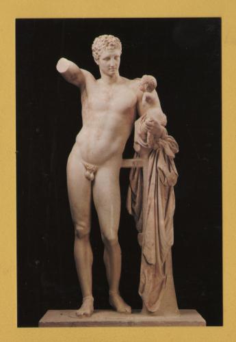 `Olympia Museum - Hermes of Praxiteles (343 B.C.)` - Postally Unused - Olympic Publications Postcard.