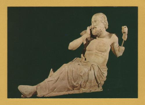 `Museum of Olympia - The Old Seer (460 B.C.)` - Postally Unused - Hannibal Postcard.