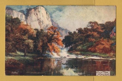 `Derbyshire Dales - `High Tor, Matlock` - Oilette - 1356` - Postally Unused - Raphael Tuck & Sons Postcard.