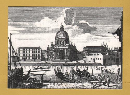 `Santa Maria della Salute, Venice, from an 18th Century Engraving` - Postally Unused (although message written to the rear) - Martin Randall Travel Postcard.
