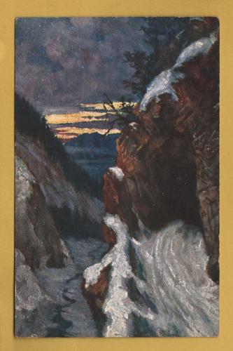 `Wide Wide World (not written on card) - `Untitled on cards with international backs (A Corner of the Glacier)` - Oilette - 201B` - Postally Unused - Raphael Tuck & Sons Postcard.