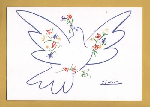 `Dove of the Youth Festival by Pablo Picasso` - Postally Unused - Picasso Estate Postcard.