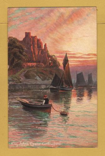 `King John`s Castle, Carlingford` - Postally Unused - S.Hildesheimer & Co Postcard.