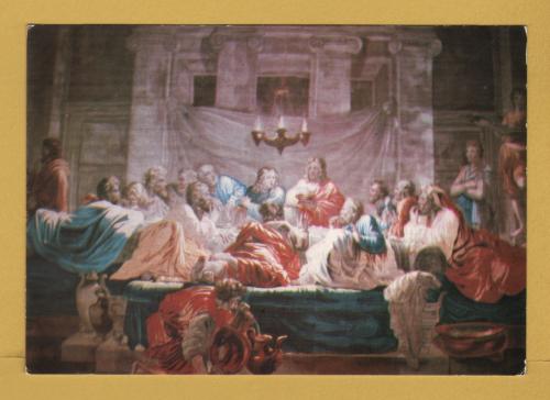 `Flemish Tapestry Showing `The Last Supper` after Nicolas Poussin` - Postally Unused - MJ Publications Postcard.