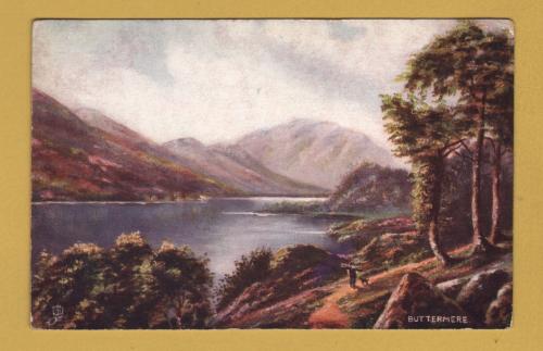 `Pictureque Lakes Series l - `Buttermere` - Oilette - 7123` - Postally Unused - Raphael Tuck & Sons Postcard.