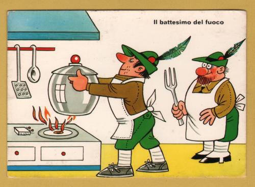 `Alpine Troops - Baptism of Fire c1980s` - Postally Used-2013 - GM Postcard.