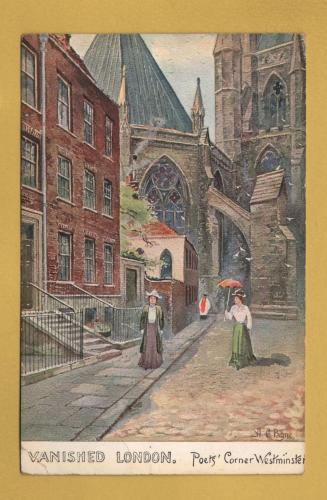 `VANISHED LONDON - Poets` Corner Westminster` - Postally Unused - S.Heidelsheimer Postcard.