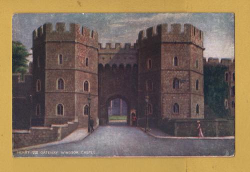 `Windsor - `Henry VIII Gateway, Windsor Castle` - Oilette - 6164` - Postally Unused - Raphael Tuck & Sons Postcard.