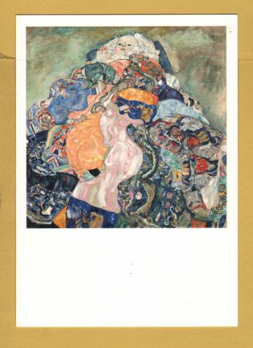 `Baby (Cradle) by Gustav Klimt 1917` - Postally Unused (although message written to rear) - Tate Postcard.